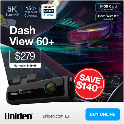 Uniden Dash View 60+ dashcam